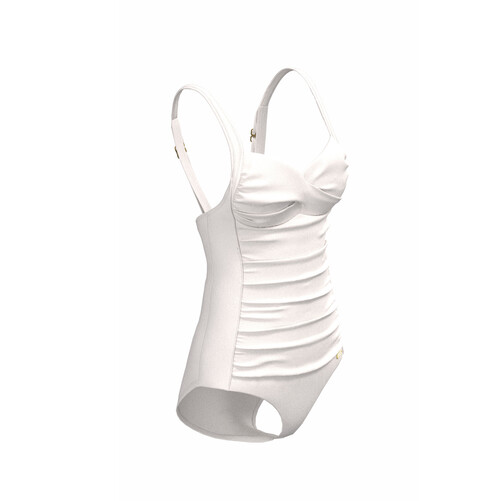 Sunseeker Core Solid Plus Cup Twist Front One piece-1230087-WHT